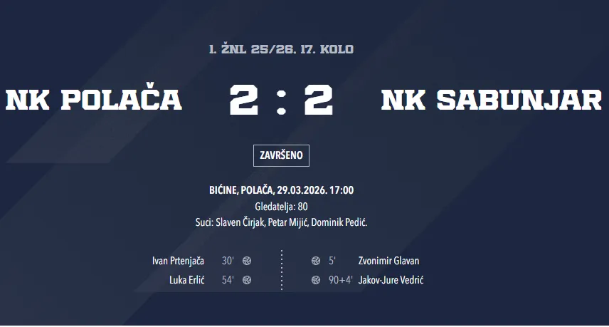 NK POLAČA - NK SABUNJAR